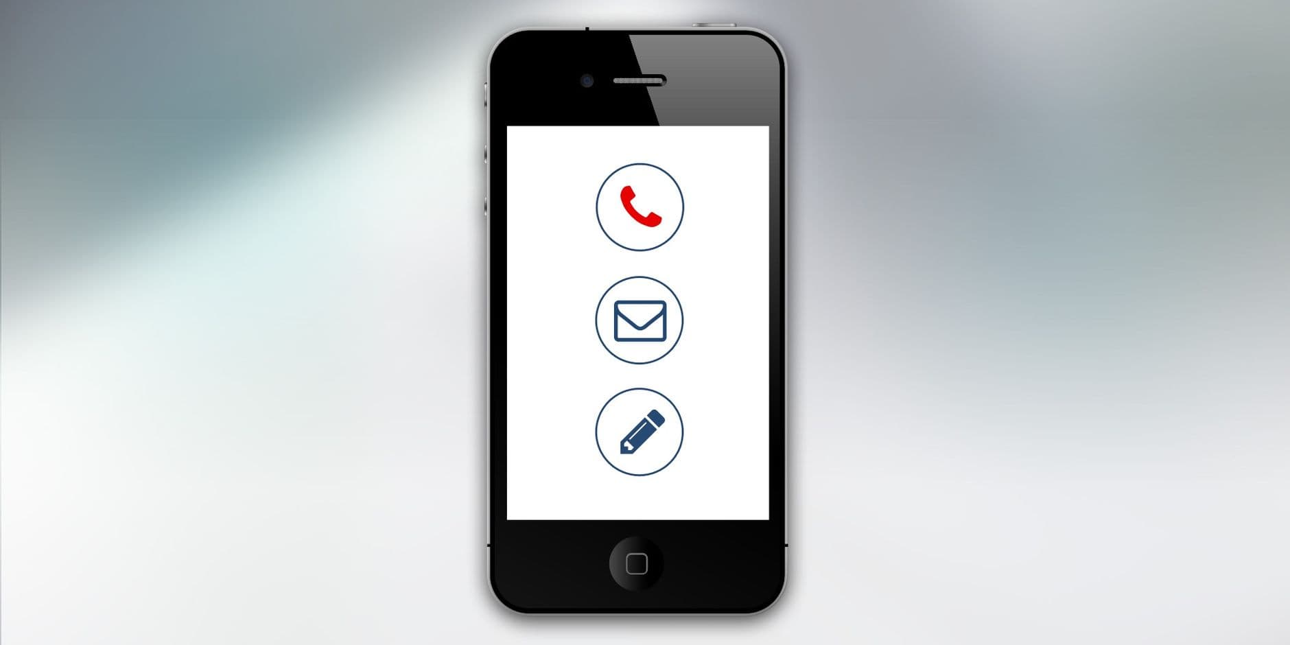 A smartphone contact screen with a call button