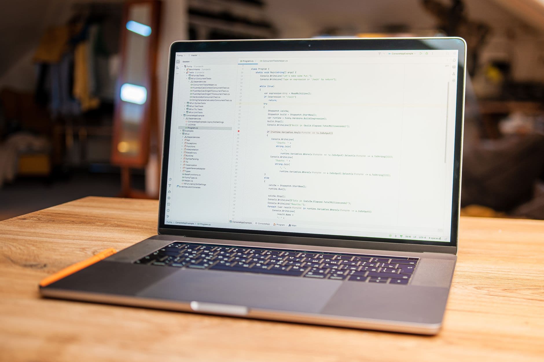 A laptop screen showing a checklist app open on a desk