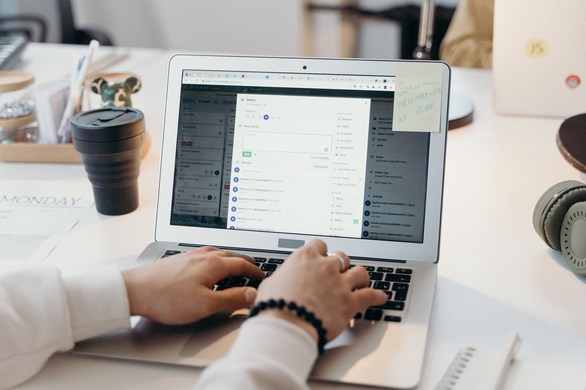 A laptop screen showing an email inbox